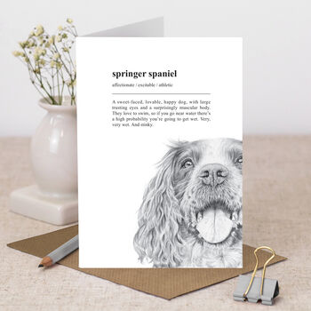 Springer Spaniel Dog Illustration Unframed Print, 5 of 8