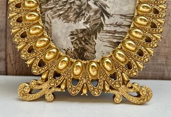 Gold Oval Photo Frame 6x4 Inch – Beaded Design, 3 of 8