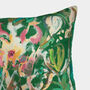 Abstract Floral Velvet Cushion, Green, thumbnail 2 of 5