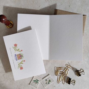 Folk Style Folded Thank You Cards And Envelopes, 6 of 8