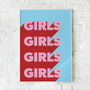 Girls Illustrated Art Print | Feminist Wall Art, thumbnail 2 of 3