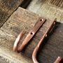 Solid Copper Hooks Hammered Metal Diy Fixing, thumbnail 2 of 9
