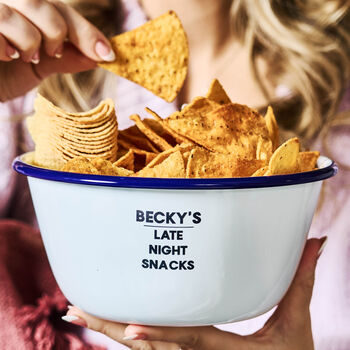 Personalised Enamel Snacks Bowl, 2 of 7