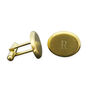 Personalised Men's Gold Plated Oval Cufflinks, thumbnail 9 of 9