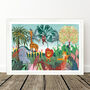 Safari Animal Jungle Art Print, thumbnail 1 of 6