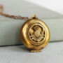 Gold Scottish Thistle Locket Necklace With Photos, thumbnail 1 of 10