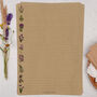 A4 Kraft Letter Writing Paper With Purple Flowers, thumbnail 1 of 4