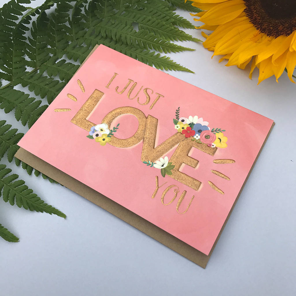 i just love you greeting card by the little posy print company | notonthehighstreet.com