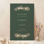 Dried Flower Wreath Wedding Welcome Sign, thumbnail 1 of 3