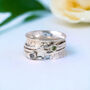 Personalised Moonstone Star Spinner Ring In Silver, thumbnail 2 of 12