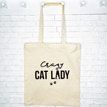 Crazy Cat Lady Tote Bag, 6 of 6