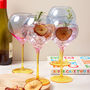 G Decor Set Of Four Gin Glasses With A Rainbow Hue, thumbnail 1 of 4