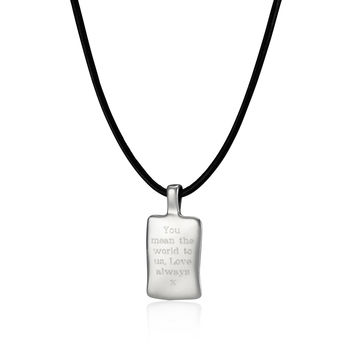 Men's Personalised Leather Initial Necklace, 5 of 10
