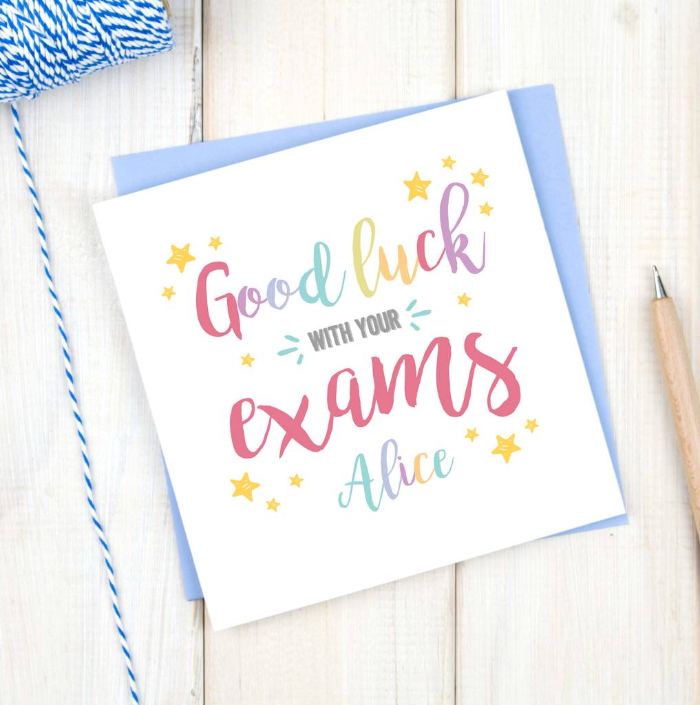 Personalised Good Luck With Your Exams Card By Chi Chi Moi ...
