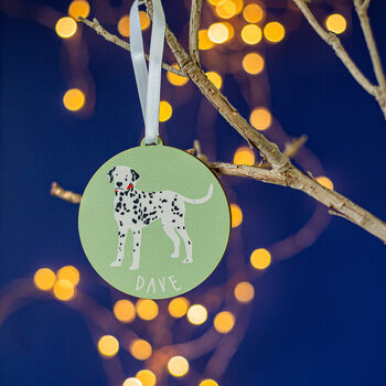 Dalmatian Personalised Dog Christmas Tree Decoration, 3 of 6