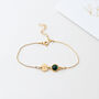 16th Birthday Gift For Her – Sterling Silver Birthstone And Initial Bracelet, thumbnail 9 of 10