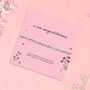 A Wee Congratulations Silver Plated Twist Bracelet | Congratulations Gift For Her, thumbnail 3 of 6
