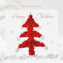 Red Butterfly Christmas Tree Butterflies Card, thumbnail 1 of 10