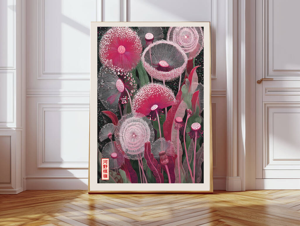 Japanese.Flowers.Botanical Art Print, 1 of 4