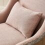 Gustavian Powder Pink Linen Armchair, thumbnail 2 of 7