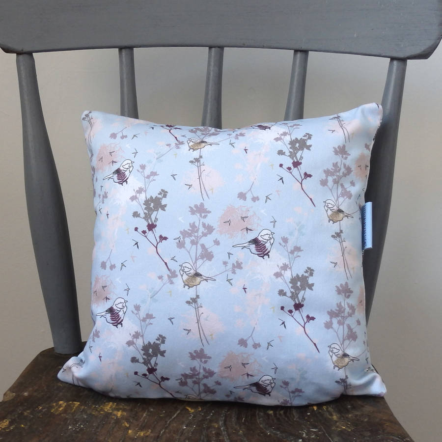 Dandelion Blue 30cm Scatter Cushion By littlebirdydesigns