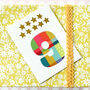 Mini Gold Star Number Nine Card, thumbnail 1 of 5