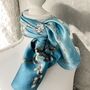 Van Gogh Almond Blossom Silk Blend Small Sqaure Scarf, thumbnail 1 of 5