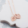 Double Heart Necklace, thumbnail 7 of 7
