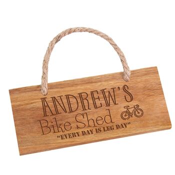 Personalised Bike Shed Wooden Sign, 2 of 6