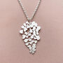 Silver Plated Maidenhair Fern Plant Necklace, thumbnail 3 of 4