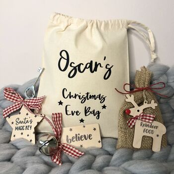 Personalised Luxury Child's Filled Christmas Eve Bag, 2 of 8