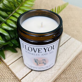 Personalised Love Your Wrinkles Valentines Candle Gift, 2 of 4