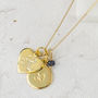 Monogram Gold Vermeil Necklace With Birthstone, thumbnail 5 of 11
