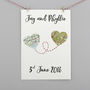 Personalised Map Heart Wedding And Anniversary Print, thumbnail 3 of 12