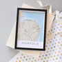 Framed And Personalised Isle Of Wight Map Print, thumbnail 4 of 4