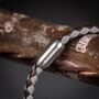 Men's Leather And Cord Bracelet, thumbnail 4 of 7
