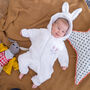 Embroidered Baby Bunny Rabbit Onesie, thumbnail 1 of 7