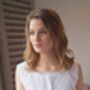 Women's White Cotton Nightdress Pintuck, thumbnail 3 of 4