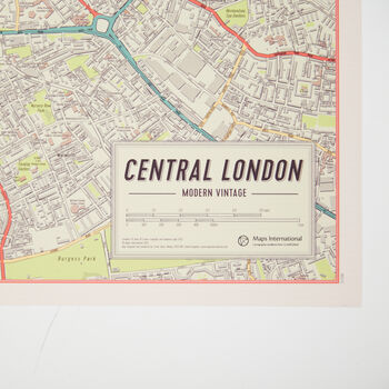 Vintage Map Of London Poster, 9 of 9