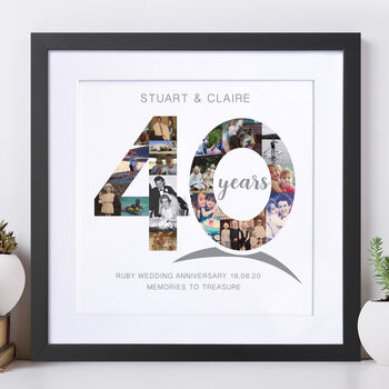 Personalised Ruby Wedding Anniversary Collage, 10 of 11