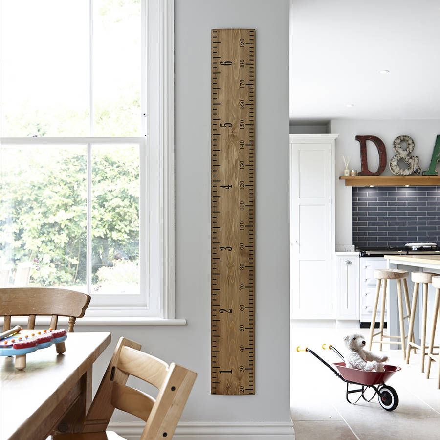 Personalised Wooden Ruler Height Chart 'kids Rule' By Lovestruck