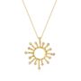 Sun Sunburst Molten Sterling Silver Pendant Necklace, thumbnail 5 of 10