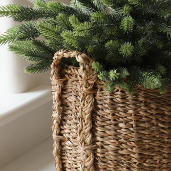 Seagrass Basket Planter With Handles, 2 of 2