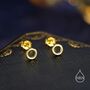 Sterling Silver Tiny Open Circle Stud Earrings, thumbnail 5 of 12