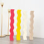 Geometric Wavy Pillar Candles Curvy Dinner Table Candle, thumbnail 3 of 9