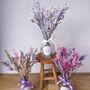 Purple Dried Flower Arrangement Vase Gift For Sister, thumbnail 2 of 3