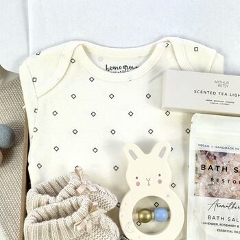 New Parents And New Baby Little Bunny Letterbox Gift Set, 2 of 7