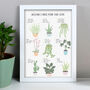 Personalised Plants Guide Gardeners Gift Framed Print, thumbnail 1 of 5