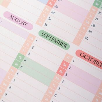 2027 Large A1 Year Wall Planner | Portrait | Soft Focus, 6 of 7