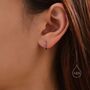 Dainty Purple Cz Huggie Hoop Earrings, thumbnail 1 of 11
